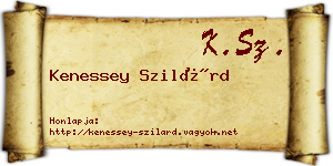 Kenessey Szilárd névjegykártya