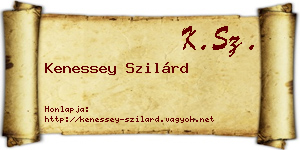 Kenessey Szilárd névjegykártya
